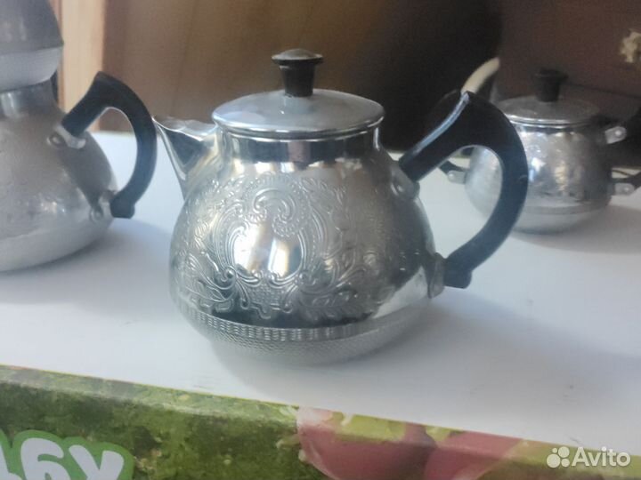 Чайный сервиз 4 предмета металлический СССР