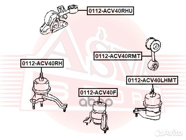 Подушка двигателя toyota camry ACV40/GSV40 2006