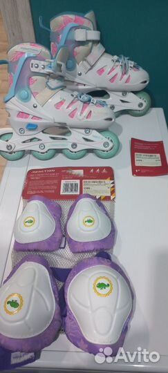 Ролики детские для девочек reaction размер 32-35