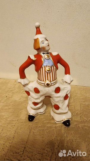 Фарфоровая статуэтка Клоун СССР