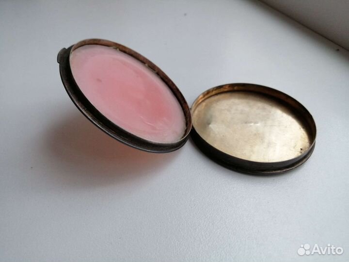 Пудреница серебро 875 пробы