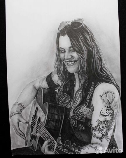 Портрет по фото карандашом / подарки