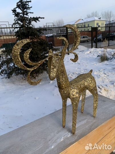 Новогоднее украшение гирлянда олень