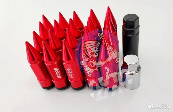 Гайки Blox nut M12*1.25-1.5 красные сталь