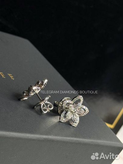 Серьги Graff Wild Flower белое золото 750