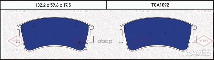 Колодки тормозные mazda 6 02- перед. TCA1092 TA