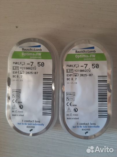 Линзы контактные optima