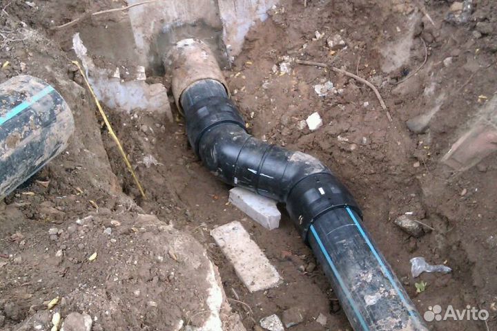 Монтаж, сварка пнд трубы, водопровод, канализация