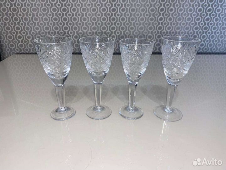 Бокалы, фужеры,рюмки на ножке СССР хрусталь