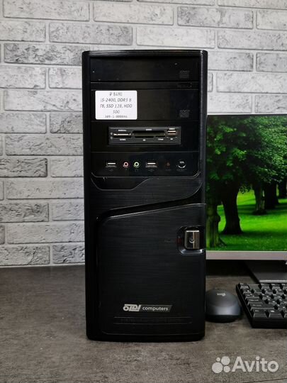 Компьютер i5-2400 ram 8gb ssd 128gb hdd 500gb