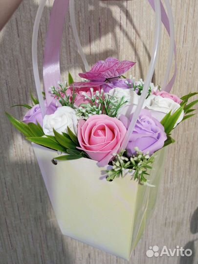 Букет из мыльных роз от