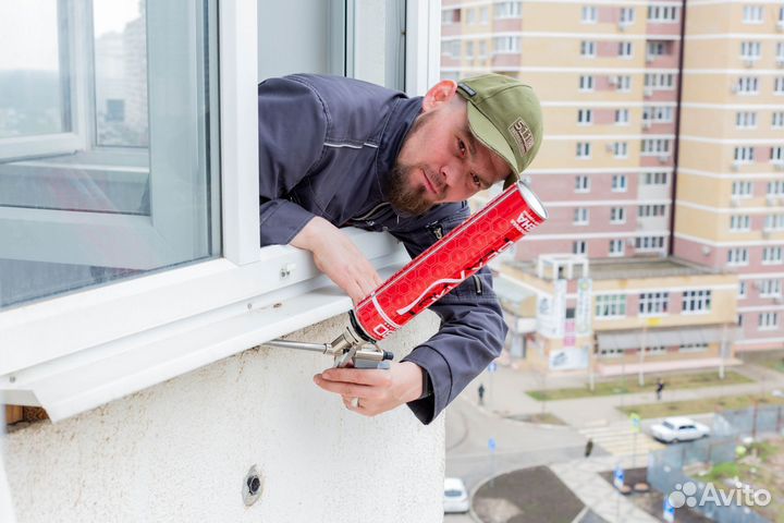 Установка отливов и наличников на окна