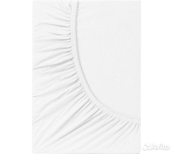 Простынь GoodNight Трикотаж 160х200х20 Белый на ре