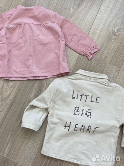 Джинсовые рубашки на девочку 74-80