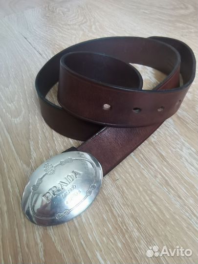 Мужской кожаный ремень prada