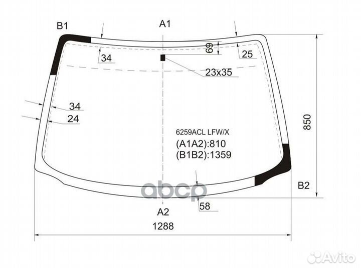 Стекло лобовое opel corsa B 3/4/5D 93-00 6259AC