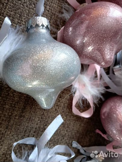 Наборы новых новогодних игрушек (7шт)