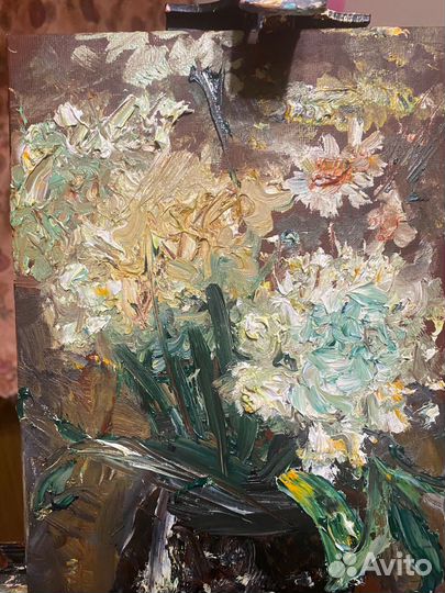 Картина маслом цветы