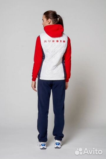 Жилет женский (белый/голубой)