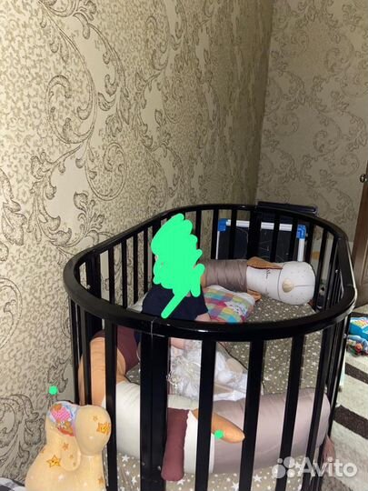 Детская кроватка трансформер 8 в 1с маятником
