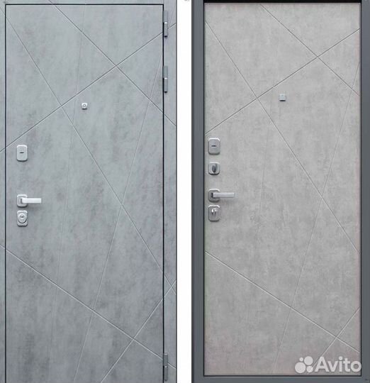 Дверь входная Бетон тёмный металлическая