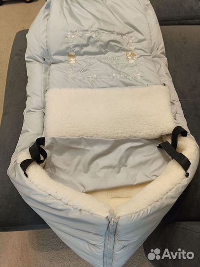 Зимний конверт в коляску на овчине