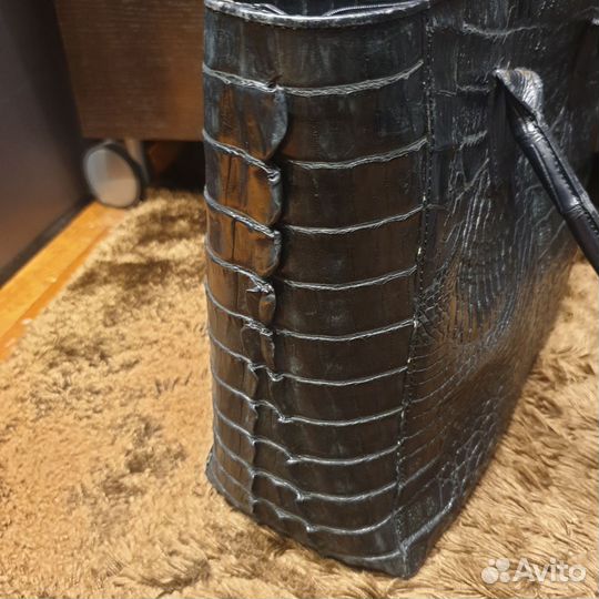 Сумка женская натуральная кожа черная б/у