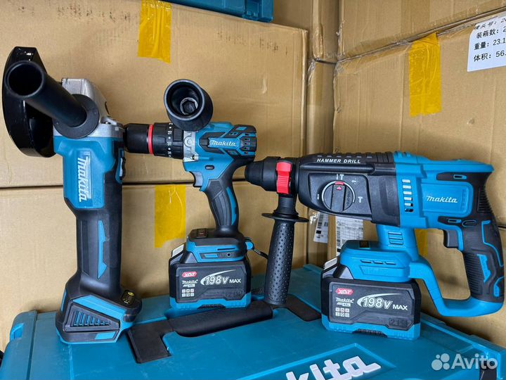 Набор Makita 3В1 Перфоратор+ушм+Шуруповерт