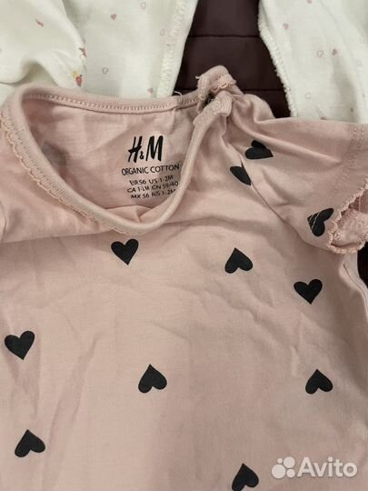 Вещи на новорожденную девочку пакетом 52 56 62