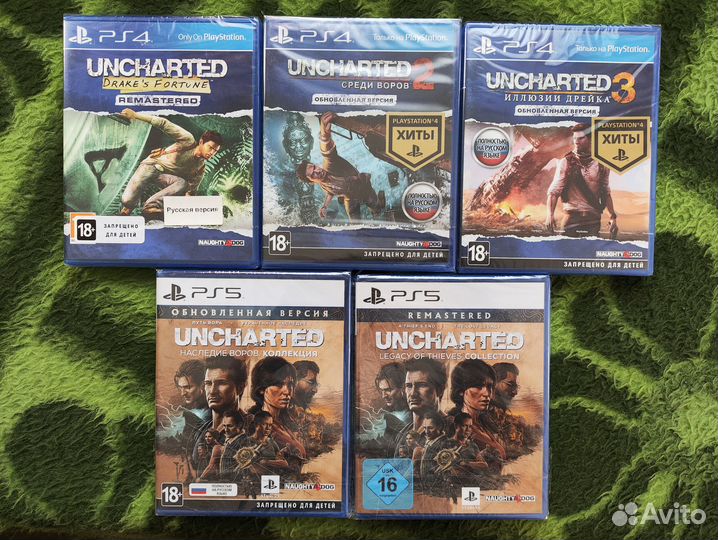 Коллекция PlayStation Дисков Uncharted Новые и Б/У