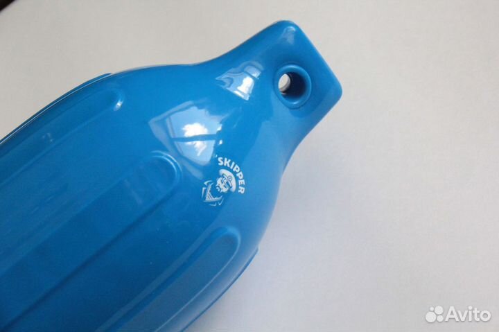 Кранец синий надувной с двусторон проушиной406x115