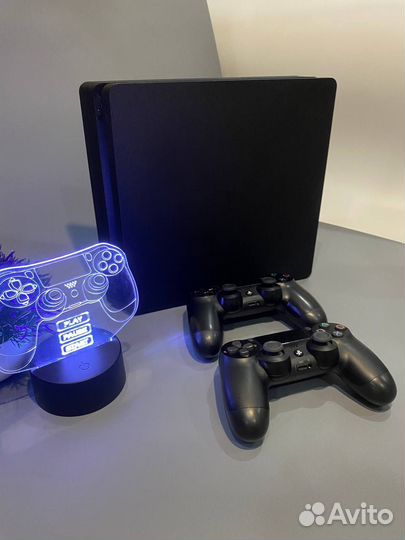 Sony ps4 slim 1tb +2джоя +много игр