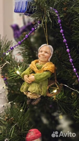 Ватные елочные игрушки