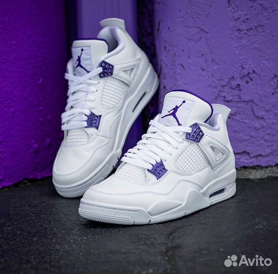 Кроссовки мужские nike air jordan 4 purple