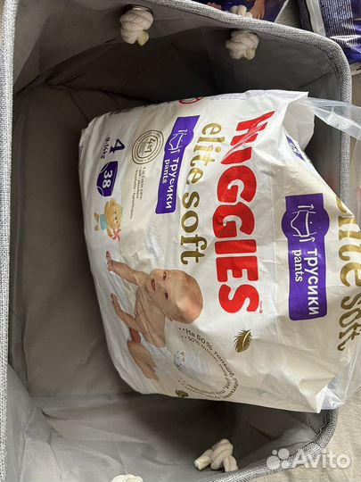 Детские подгузники трусики huggies elite soft