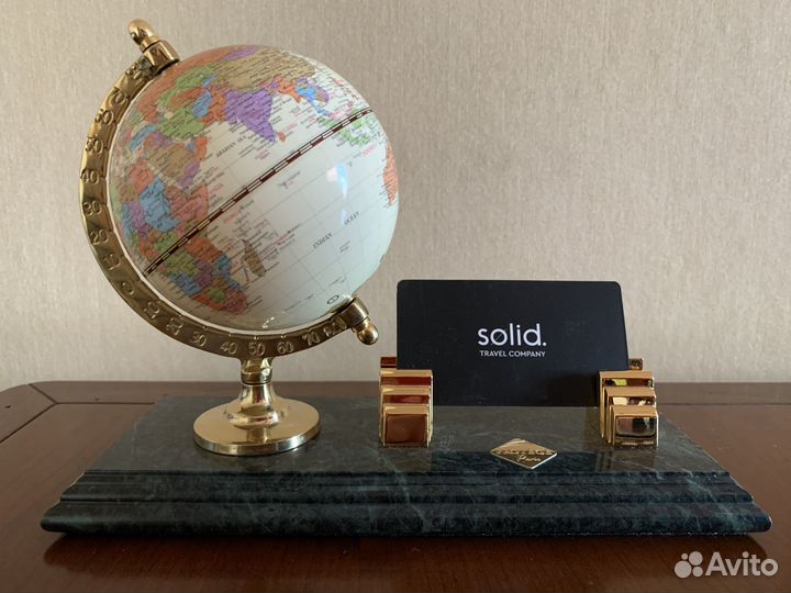 Набор настольный Protege Antique, зеленый мрамор