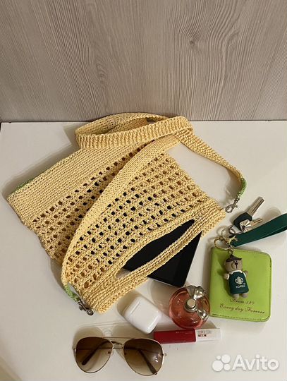 Сумка из рафии ручной работы