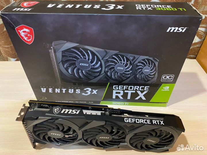 Видеокарта MSI GeForce RTX 3060 Ti ventus 3X OC