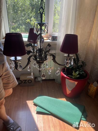 Люстра потолочная хрустальная