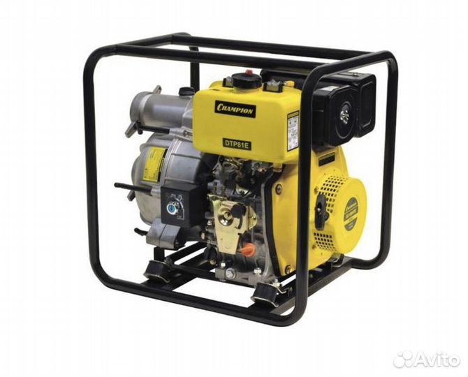 Мотопомпа дизельная champion DTP 81E д