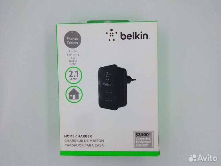 Адаптер сетевой Belkin F8J053 10W 5V/2.1A 2USB