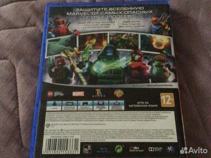 Диск lego marvel на ps4