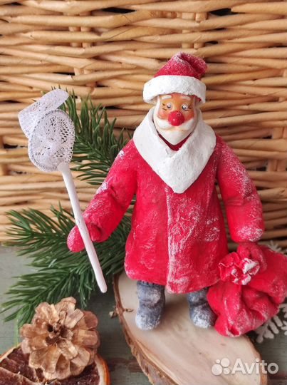 Ватная елочная игрушка 