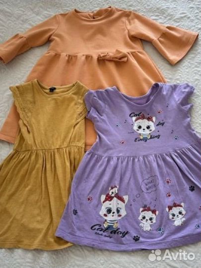 Платья для девочки 86 92 98 комплектом
