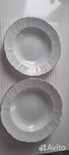 Тарелки Bernadotte платиновый узор, 6 шт