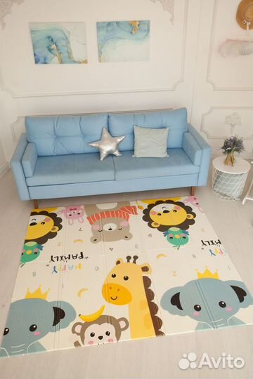 Коврик для ползанья детский складной игровой