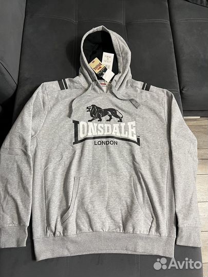 Худи Lonsdale серая размер XL