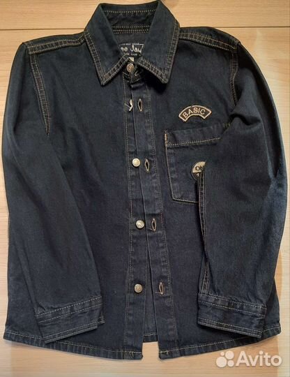 Джинсовая рубашка для мальчика 128