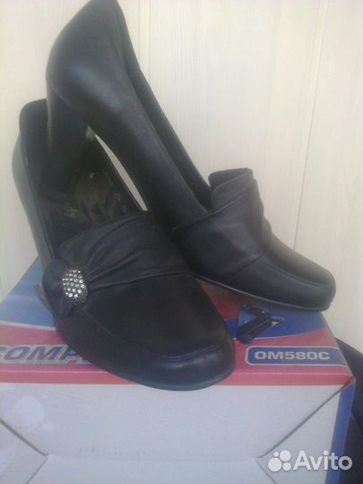 Туфли модельные кожаные