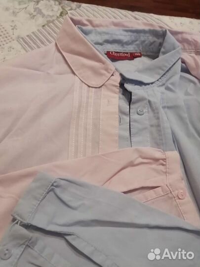 Рубашки школьные для девочки 2 шт, р 146